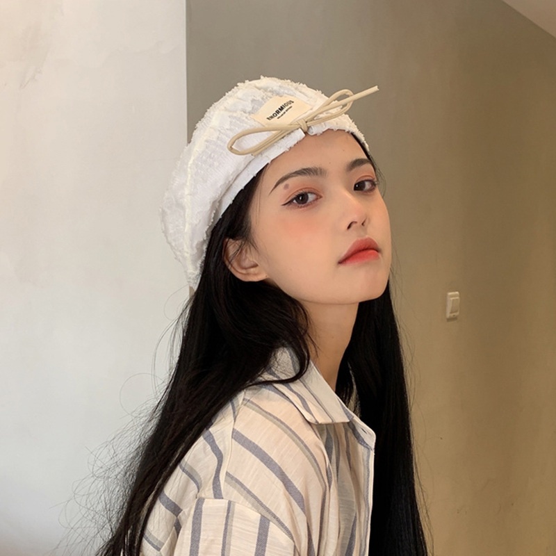 Mũ Beret Mỏng Nhẹ Màu Trơn Thời Trang Hàn Quốc Dành Cho Nữ