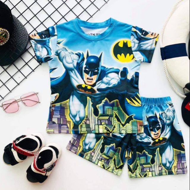 Bộ thun in 3D hình batman bé trai
