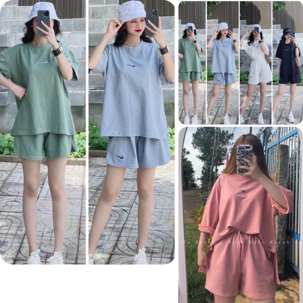 SPK- Set bộ nữ, set đùi áo thun from rộng 60kg hoạ tiết teen chất cotton co dãn mịn mát SKUS-110