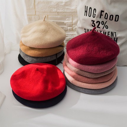 Mũ nồi vải len màu trơn phong cách trẻ trung cho nữ XOÀI STORE