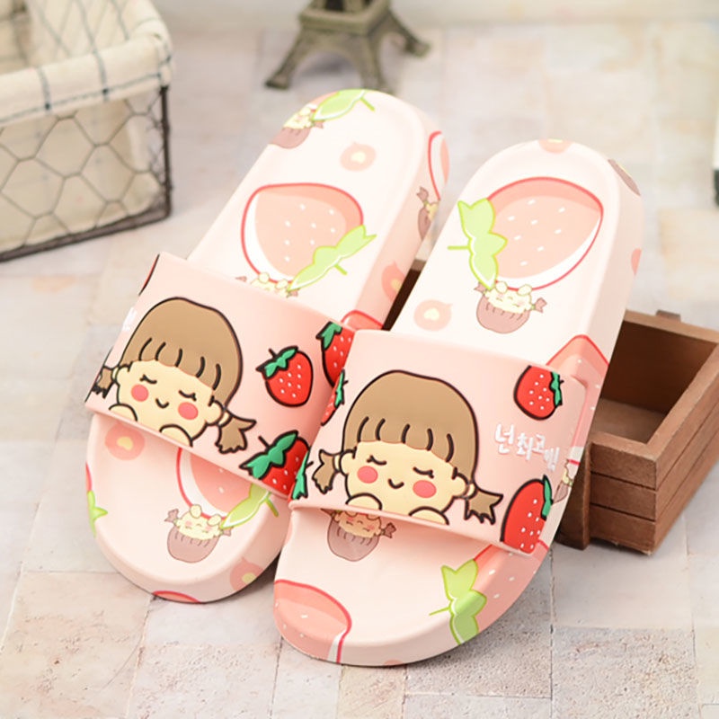 Dép Đi Trong Nhà Chống Trượt In Chữ Và Chữ Hoạt Hình Đáng Yêu Cho Bé Gái 1-10 Tuổi