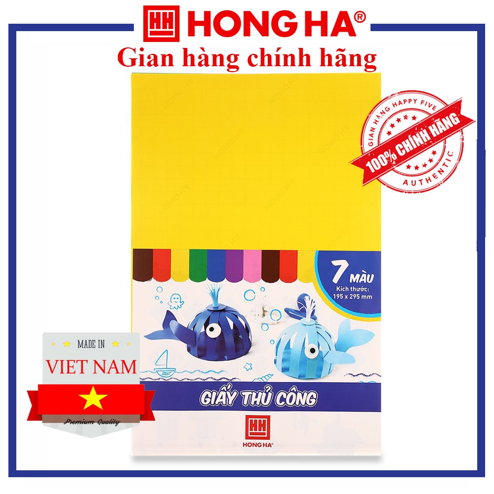 Giấy thủ công ⭐ 7 màu ⭐ 3485 Vpp Hồng Hà