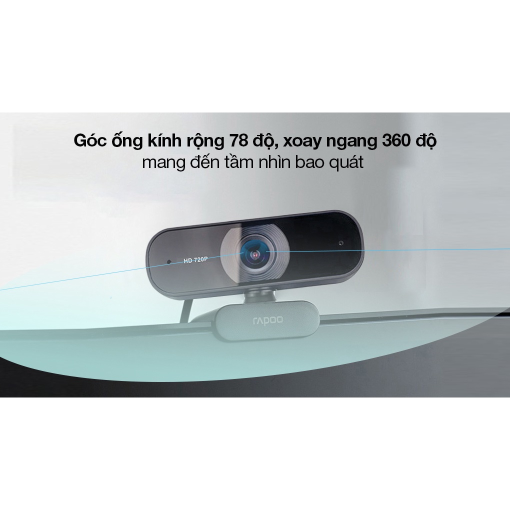 Webcam Máy Tính Học và Làm việc Online Genius 1000X -  Rapoo C200 HD 720p - Hàng Chính Hãng Bảo Hành 1 năm