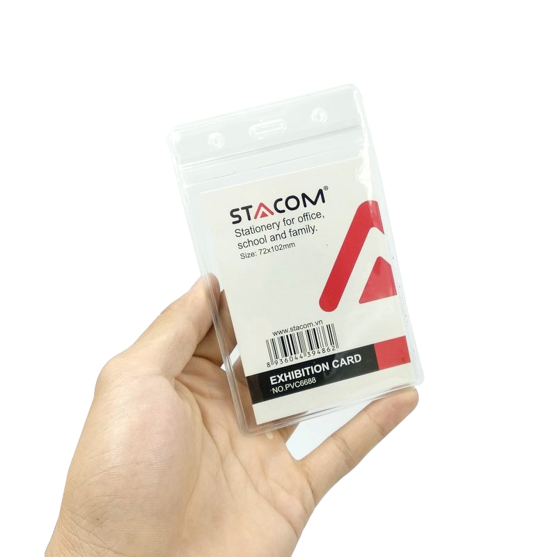 Bảng Tên Nhựa PVC Stacom Có Khóa Kéo ID-PVC6688 - Stacom