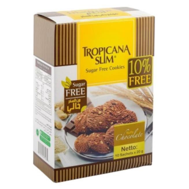 COMBO 2 HỘP Bánh Quy Ăn Kiêng Cao Cấp Tropicana Slim Chocolate 200g Cho Người Ăn Kiêng VÀ Tiểu Đường