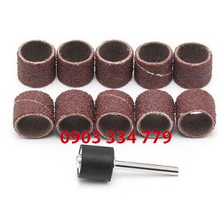 Combo 10 đầu mài nhám và 1 trục 3.17mm