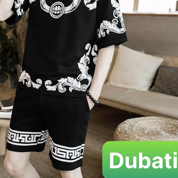 Đồ Bộ Nam Hoa Văn Họa Tiết Lá Nhật Bản Phong Cách Mới- Dubati Fashion