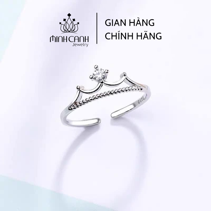Nhẫn Bạc Vương Miện Viên Đá Nhỏ Minh Canh Jewelry