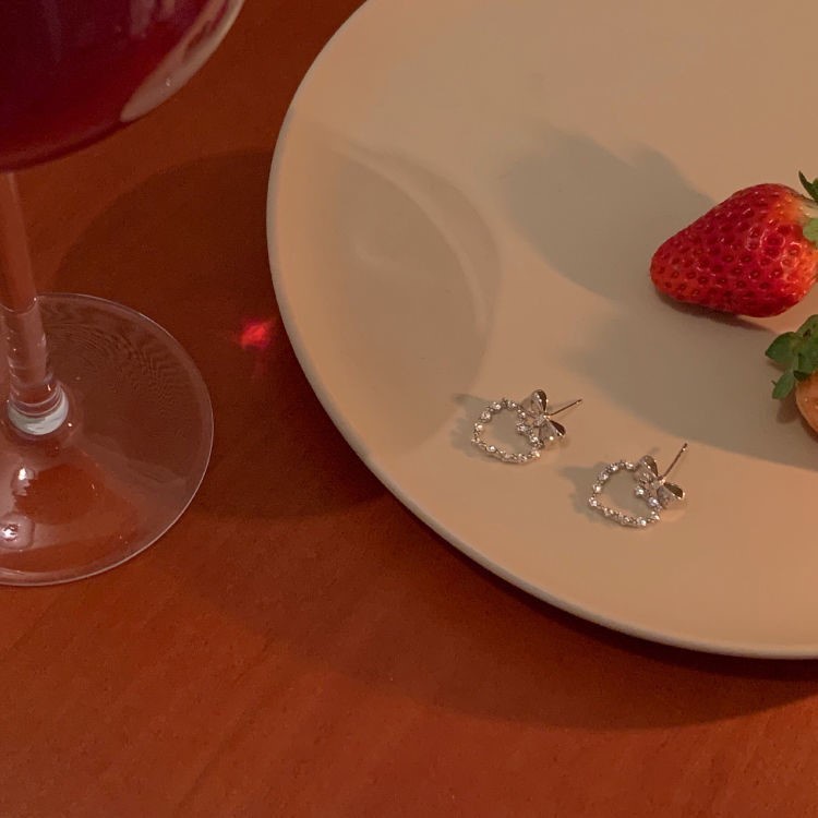 Khuyên Tai Bạc Hình Trái Tim Phong Cách ins Phong Cách Mới 2022 Cho Nữ