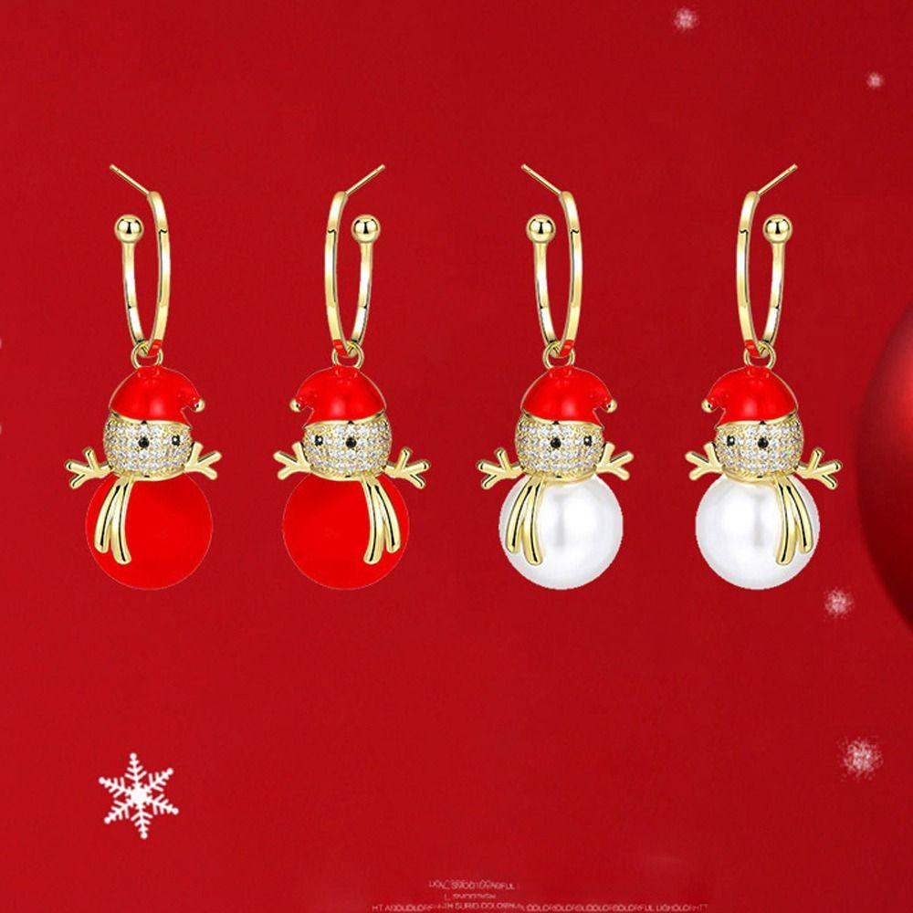 Khuyên Tai Dáng Dài Hình Ông Già Noel Năm Mới Đáng Yêu Cá Tính Cổ Điển Cho Nữ