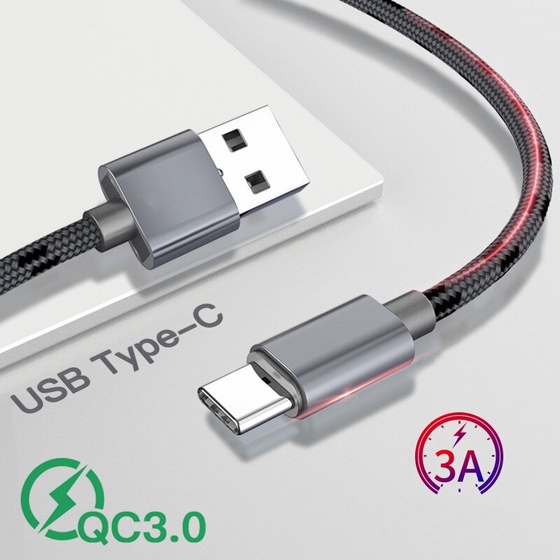 3.0 Cáp USB loại C 0,25M 1M 2M 3M Cáp dây dữ liệu Type-C sạc nhanh 3M cho cáp điện thoại di động Samsung S20 NOTE 20 XIAOMI 10