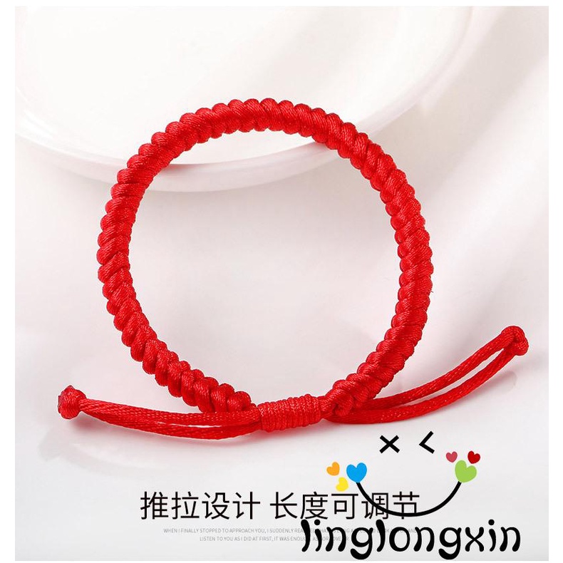 Vòng Đeo Tay May Mắn 2 Dây Màu Đỏ May Mắn Phong Cách Phật Giáo Tây Tạng Trung Hoa Dành Cho Nữ