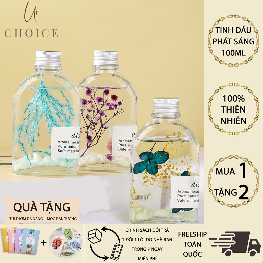 Tinh dầu thơm phát sáng dạ quang, trang trí phòng ngủ và bàn làm việc, khử mùi phòng ngủ, tủ quần áo 100ml