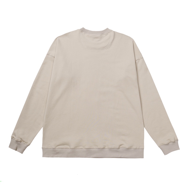 D &amp; EW Áo Sweater Dáng Rộng Thêu Logo Mặt Cười Đơn Giản Phong Cách Đường Phố Cao Cấp