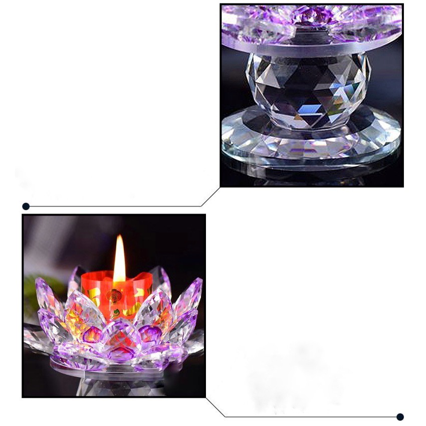 [NẾN TEALIGHT] ĐẾ NẾN PHA LÊ DÙNG CHO TRANG THỜ