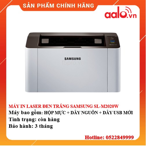 MÁY IN LASER ĐEN TRẮNG SAMSUNG SL-M2020W ĐÃ QUA SỬ DỤNG - AALO.VN