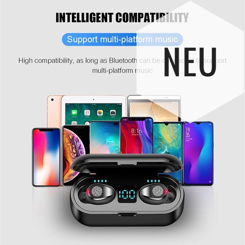 Tai nghe bluetooth f9 ,i12 ,pro4,... tất cả các bản pin trâu âm thanh HD kết nối nhanh với tất cả các dòng máy