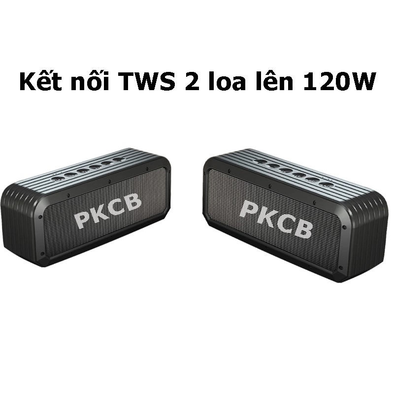 Loa nghe nhạc bluetooth PKCB X6 241 ngoài trời công suất lớn 60W chip DSP TWS Lên 120W- Hàng chính hãng