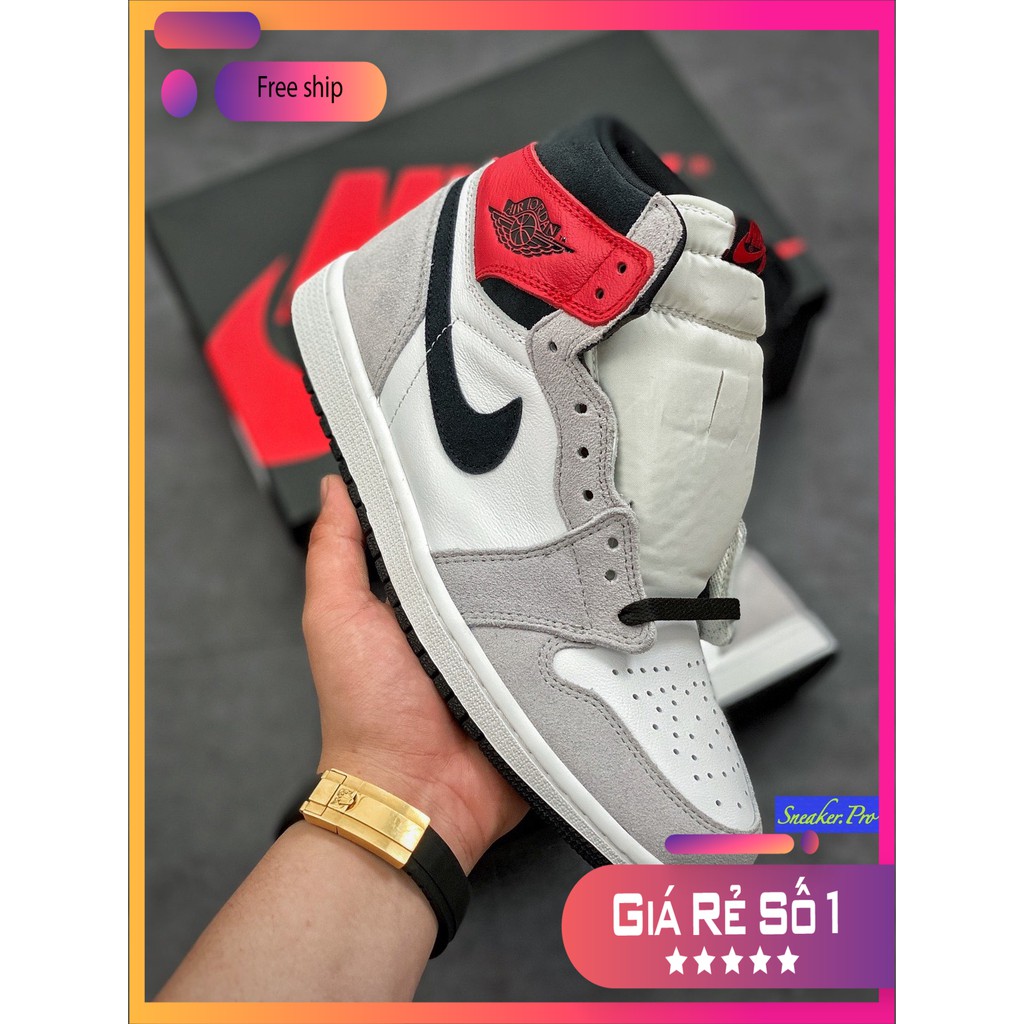 Giày thể thao AIR Jordan 1 Retro High Light Smoke Grey (GS) siêu đẹp dành cho nam nữ | BigBuy360 - bigbuy360.vn