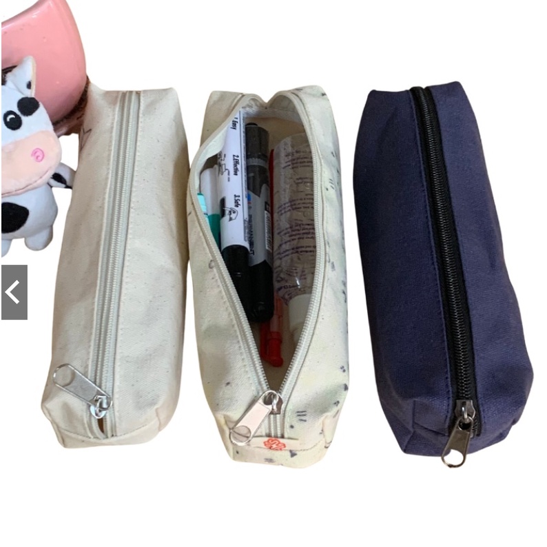 Túi đựng bút, túi đựng bút nhiều ngăn vải canvas cao cấp có khóa miệng chắc chắn bền đẹp