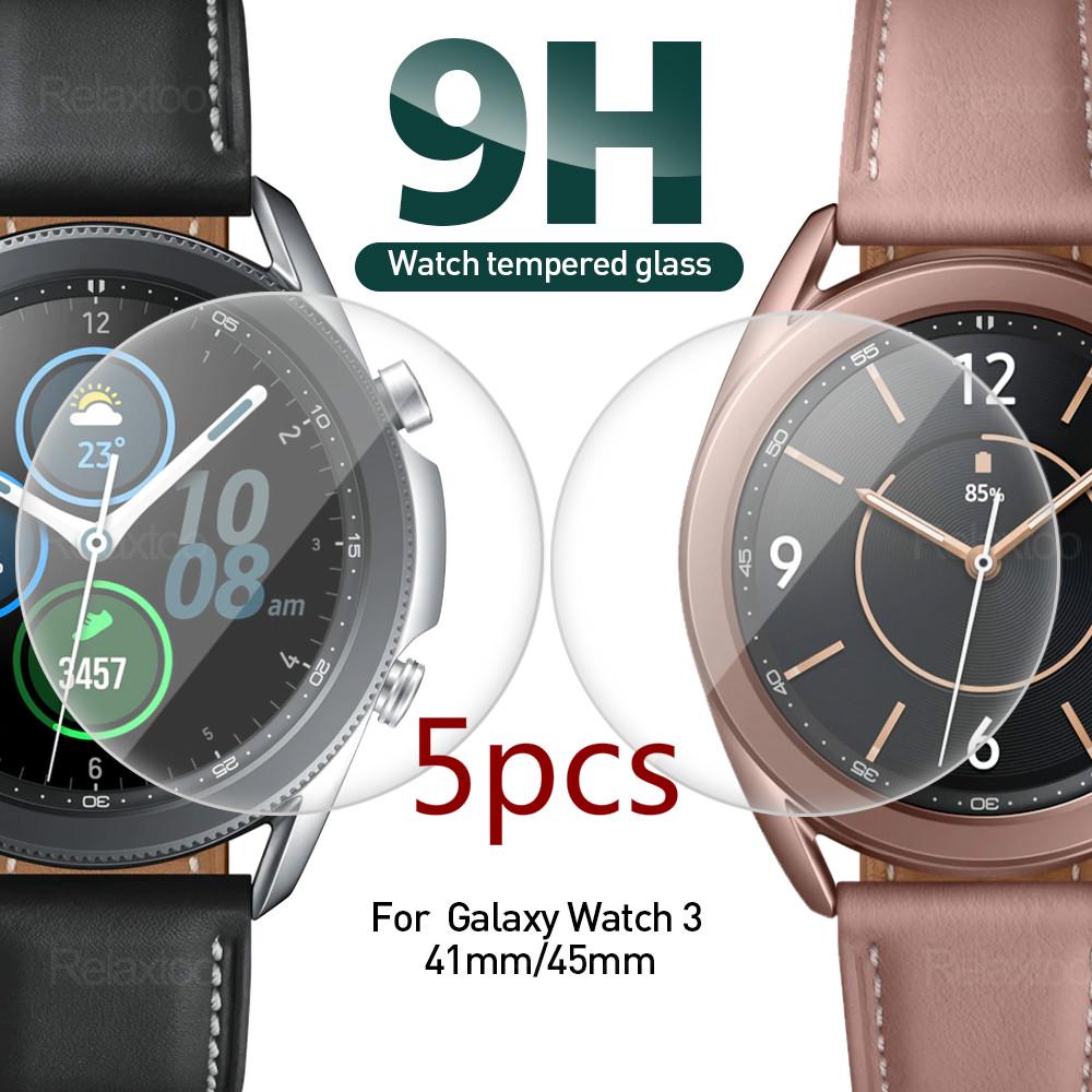 SAMSUNG Set 5 Kính Cường Lực Cao Cấp Bảo Vệ Màn Hình Cho Đồng Hồ Samsung Galaxy Watch 3