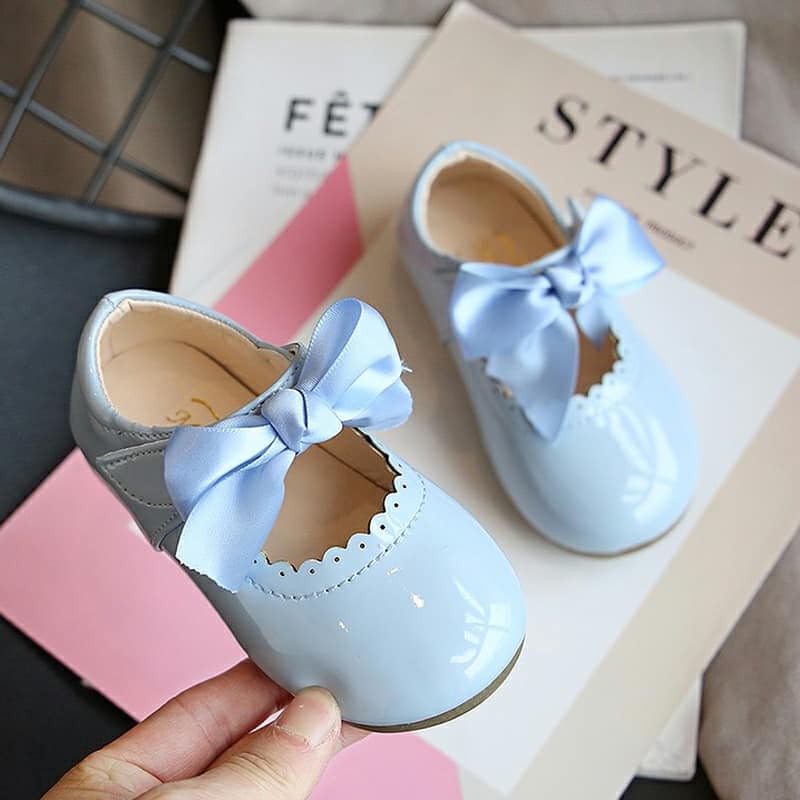 Giày Búp Bê Cài Nơ Dễ Thương Da Mềm Loại 1