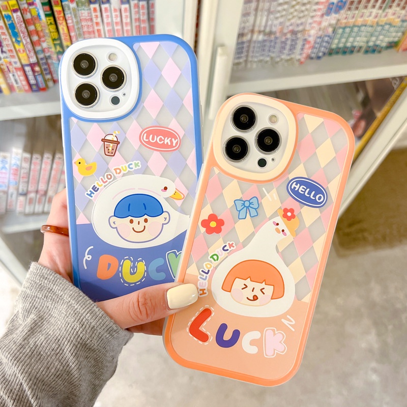 Ốp lưng iphone Ốp Điện Thoại Họa Tiết Hoạt Hình Đôi Mắt To Dễ Thương Cho iphone12Pro / 11 / xsmax / 7 / 8 13Promax Dinuo case