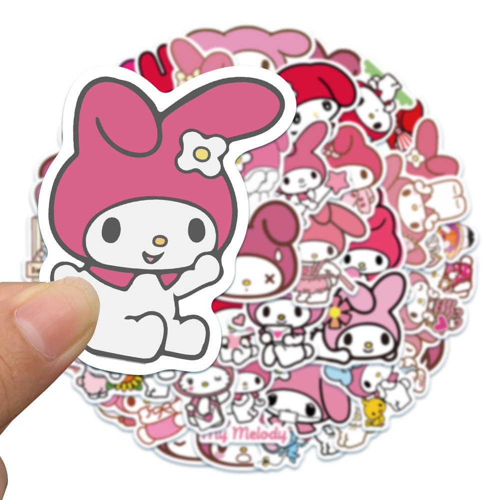 Bộ 50 miếng dán trang trí hình cún hoạt hình dễ thương