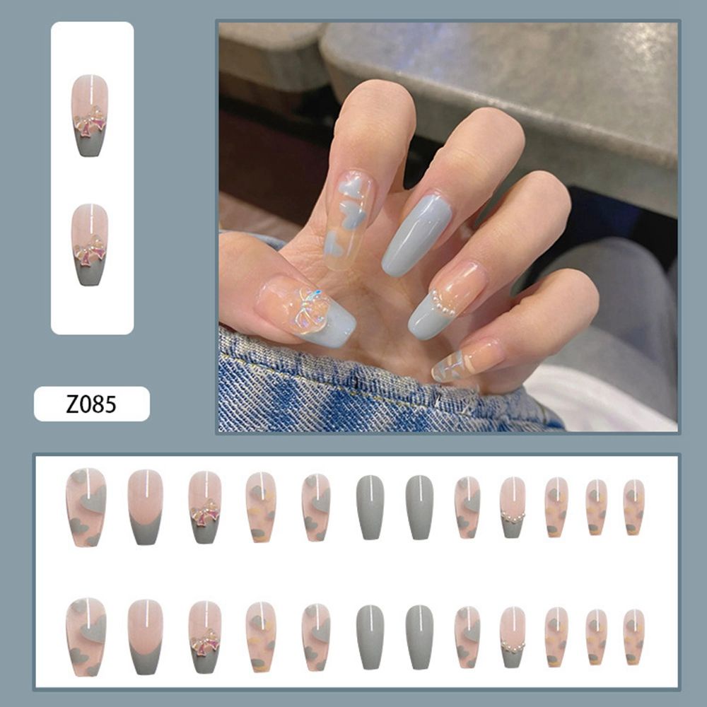 [Hàng mới về] Set 24 Móng Tay Giả Bắt Mắt Có Thể Tháo Rời Tiện Lợi