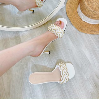 💖FULLBOX GUỐC💖 Guốc nữ 5 phân quai đan mây