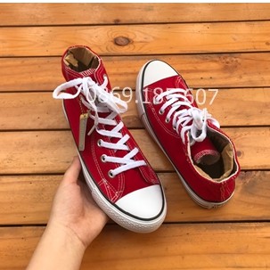 [GIÁ SỐC] Giày Thể Thao CV Cổ Cao Đỏ Tươi Nam Nữ | BigBuy360 - bigbuy360.vn