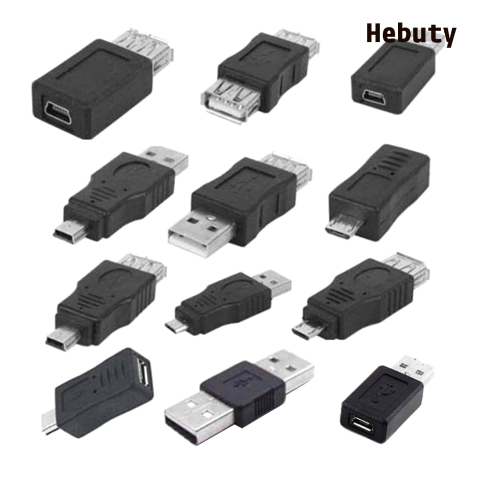 Set 12 Đầu Chuyển Đổi Otg Usb 2.0 A Male Sang Female Micro-B | BigBuy360 - bigbuy360.vn