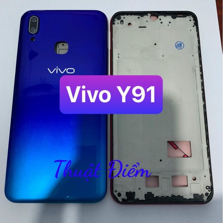 bộ vỏ vivo Y91 - gồm lưng,sườn,phím,kính camera