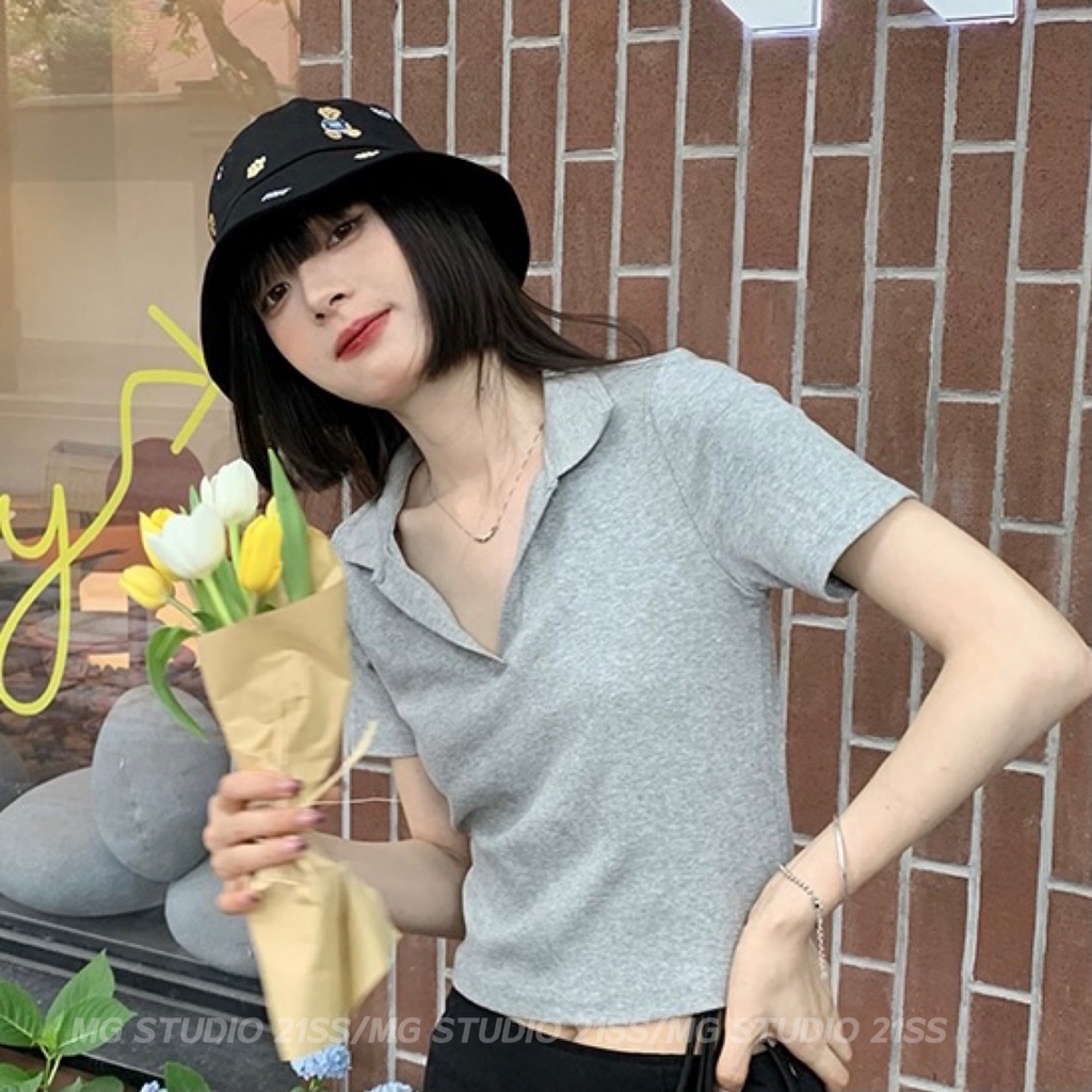 Nón xô MG STUDIO thêu hình chú gấu đáng yêu 7 màu tự chọn