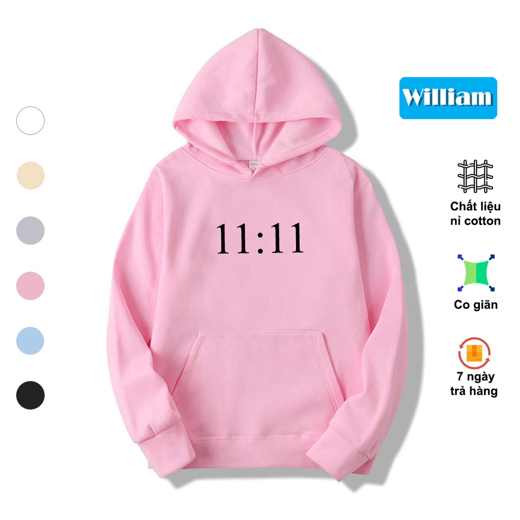 Áo hoodie nam nữ in hình cặp số mang ý nghĩa đặc biệt, chất nỉ bông dày dặn, in Pet cao cấp William - DS227