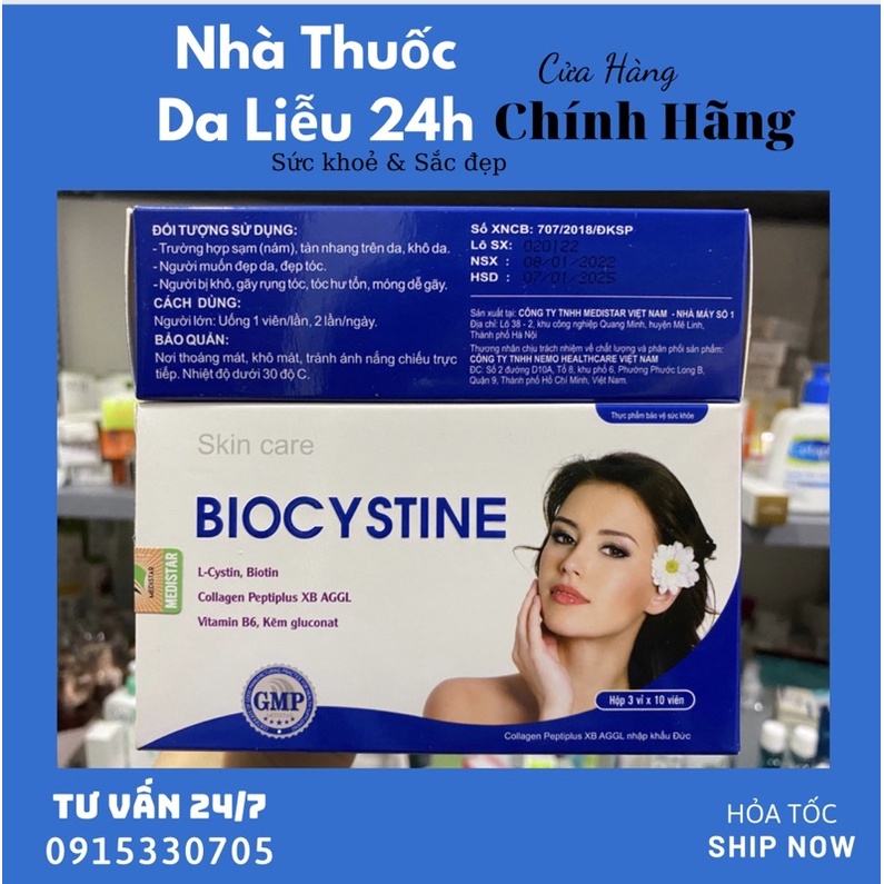 Biocystine viên uống đẹp da tóc