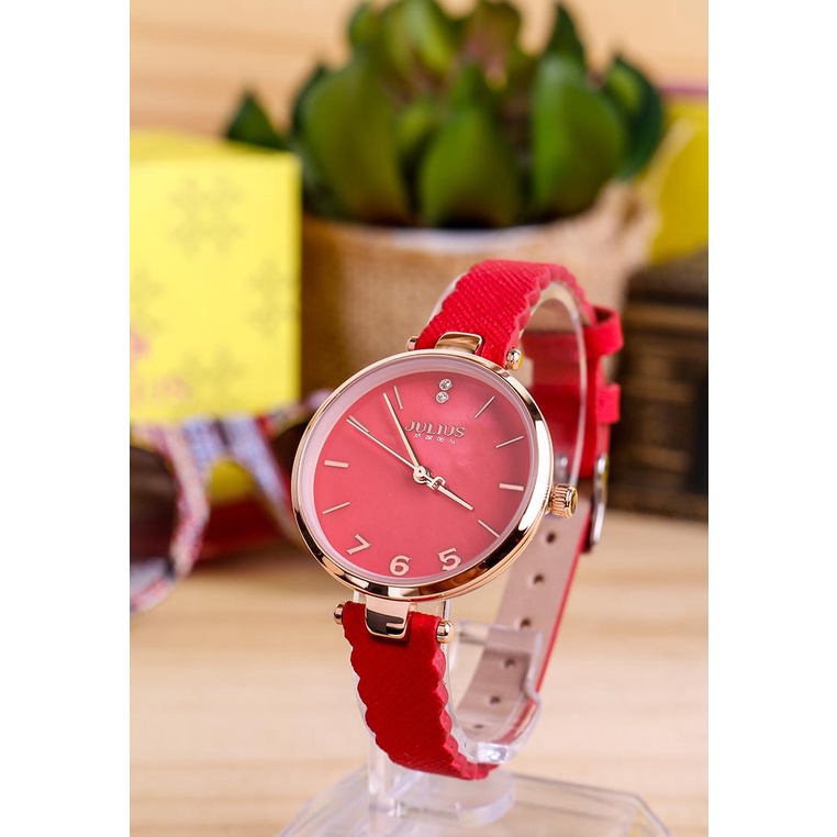 Đồng Hồ Nữ Julius Hàn Quốc Dây Da JA-1096C