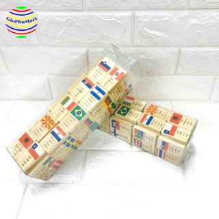 Đồ chơi rút gỗ - domino gỗ 100 quốc kỳ