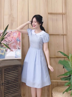 Đầm xoè cổ sen xinh xắn