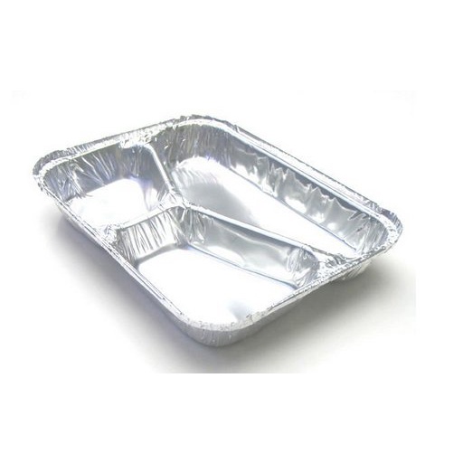 25 cái khay nhôm 3 ngăn, khay nhôm 4 ngăn