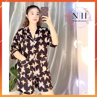 Đồ bộ nữ pijama satin đùi nh04