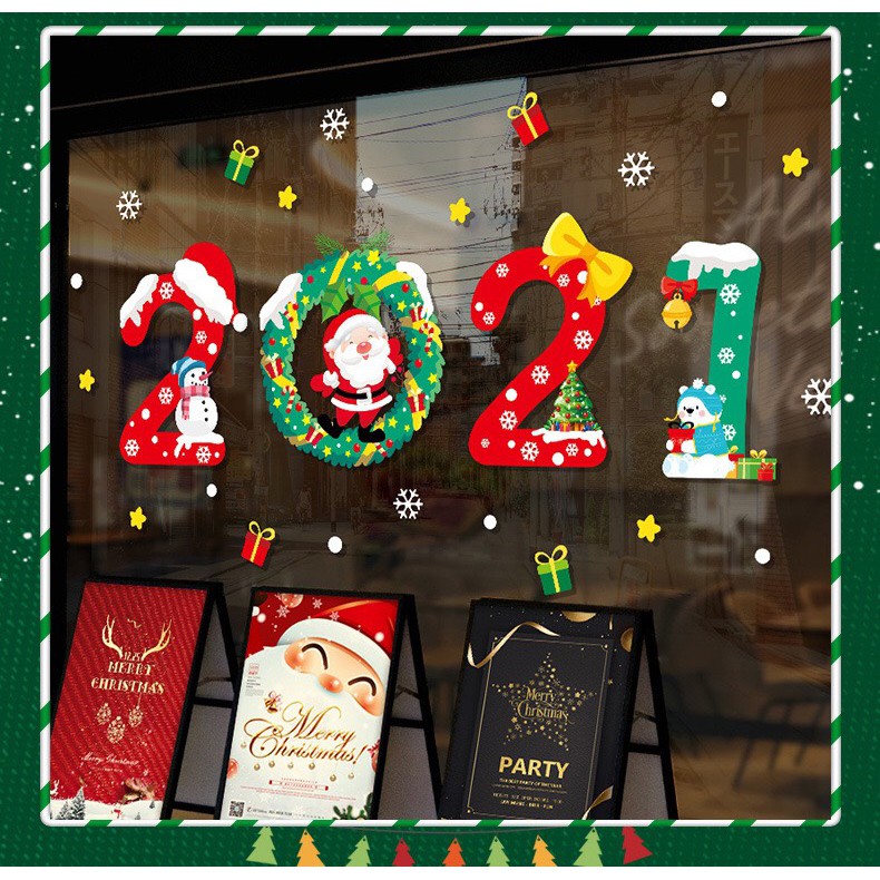 Decal dán tường Noel - Mẫu 2021 giáng sinh 03