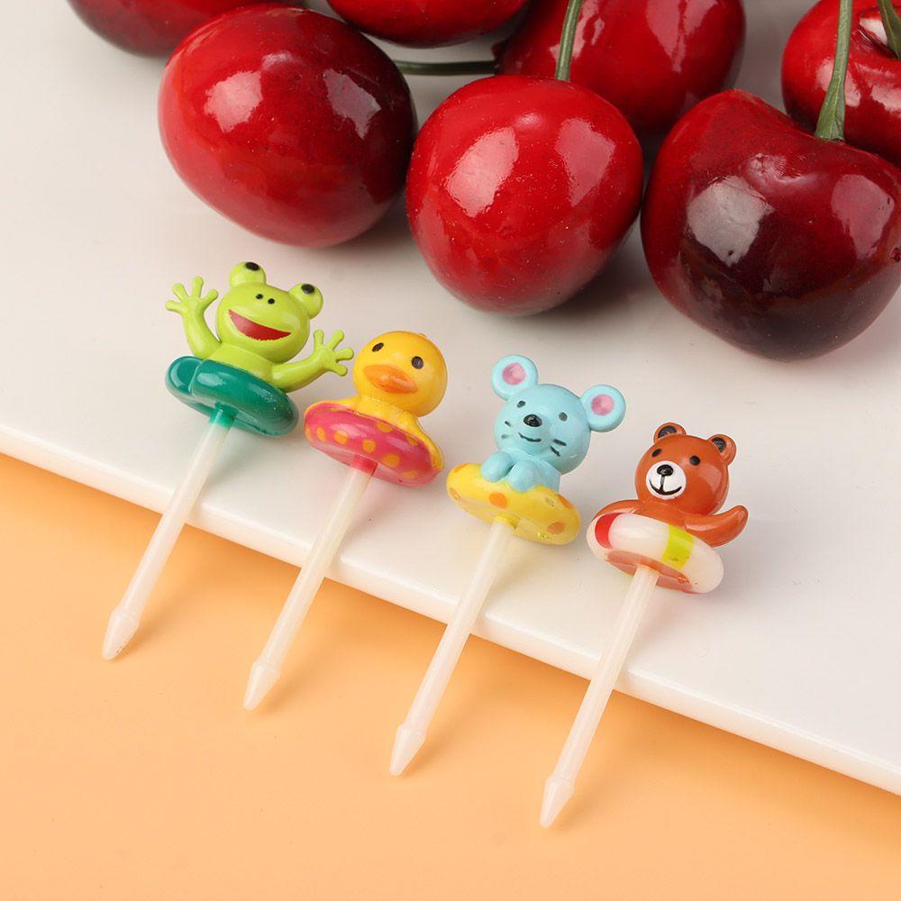 Bộ 8 Nĩa Ăn Trái Cây Tráng Miệng Bằng Nhựa Có Thể Tái Sử Dụng