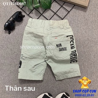 Quần lửng linen in hình cho bé trai (25-40kg)
