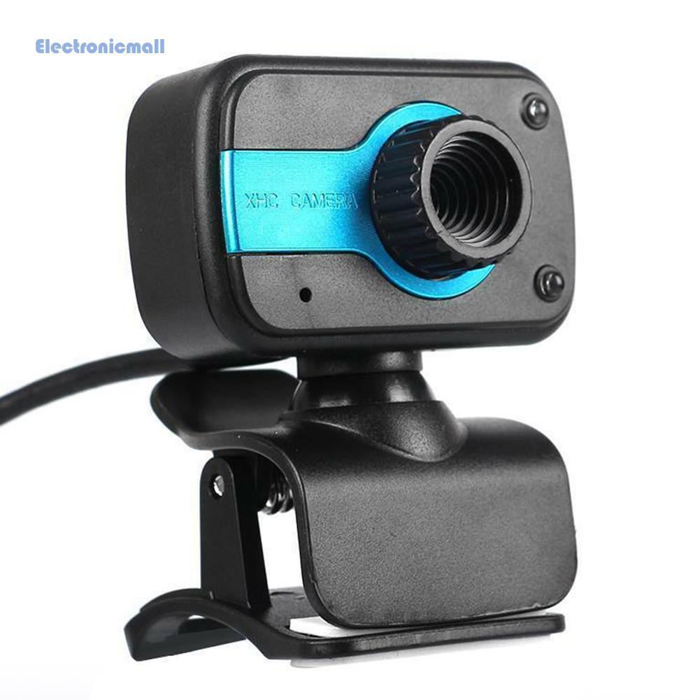 Webcam Điện Tửmall01 Usb Hd Có 2 Đèn Led Hỗ Trợ Tầm Nhìn Ban Đêm Kèm Micro