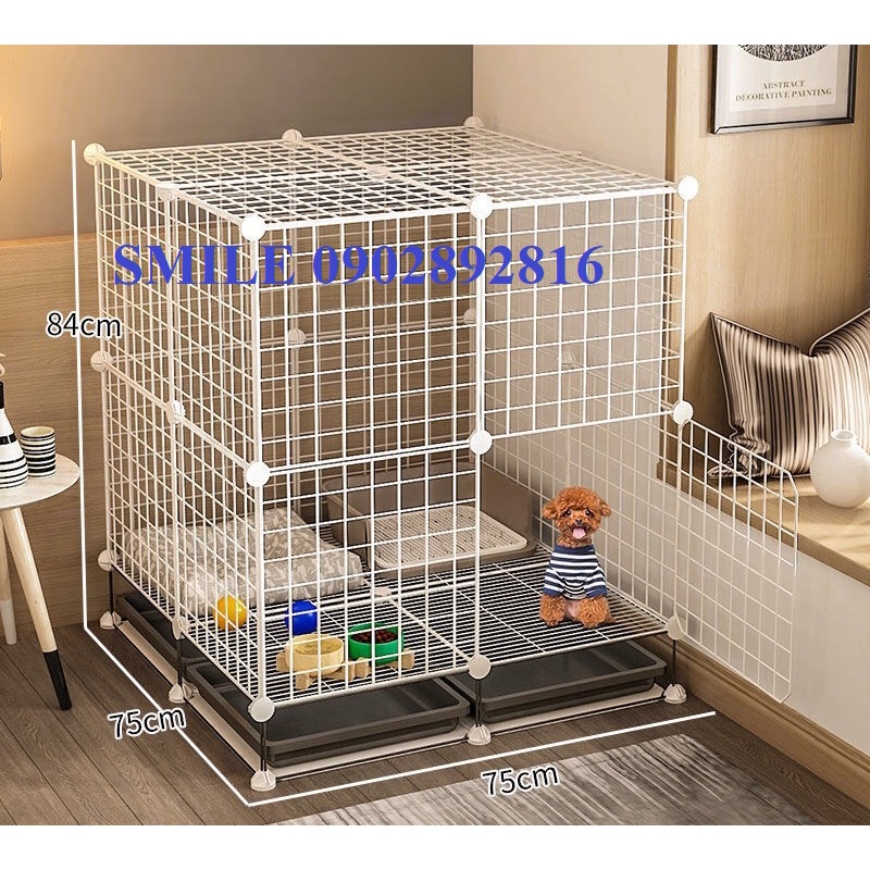 [TẶNG KHAY VỆ SINH] COMBO CHUỒNG, LỒNG LƯỚI THÉP LOẠI LỚN BIGSIZE CHO CHÓ MÈO THÚ CƯNG ĐA NĂNG