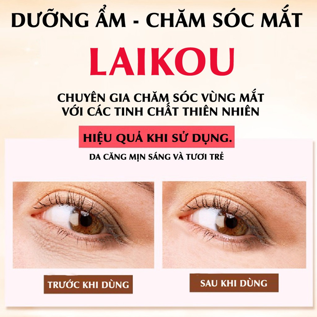 SERUM TINH CHẤT ỐC SÊN LAIKOU DƯỠNG MẮT HẠN CHẾ THÂM QUẦNG MẮT 30G