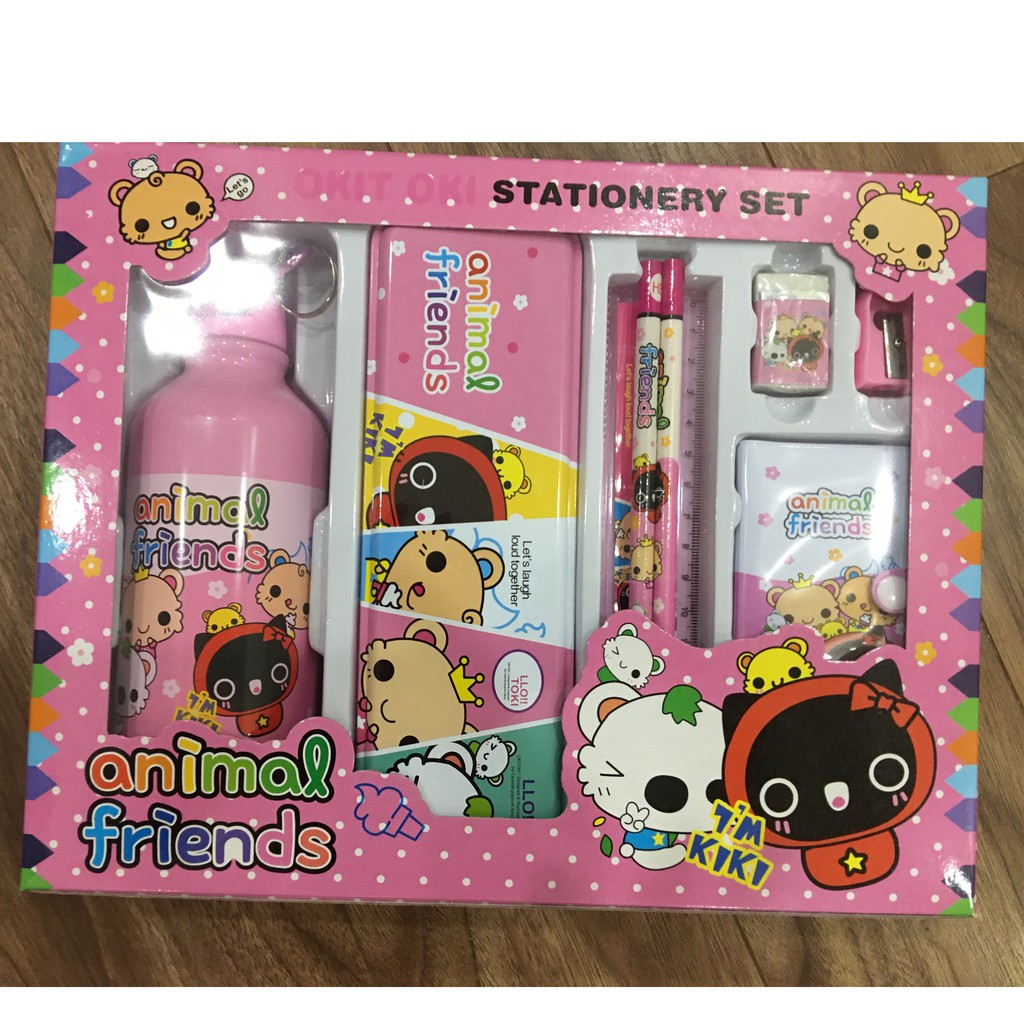 Bộ Dụng Cụ Học Tập 8 Món Cho Bé - Nhiều Mẫu Hoạt Hình Ngộ Nghĩnh