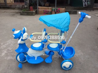 Xe đẩy ba bánh đôi