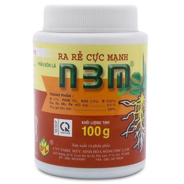 Phân Bón Lá Kích Rễ N3M - 100g - Siêu Ra Rễ Cho Hoa Lan, Cây Cảnh